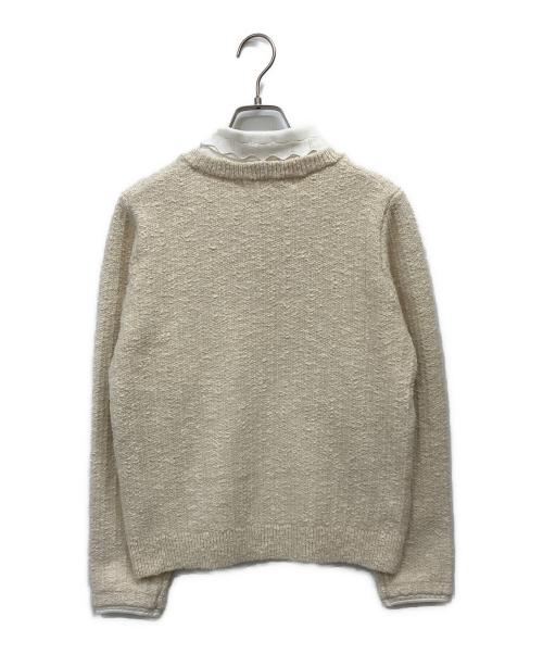 HER LIP TO（ハーリップトゥ）HER LIP TO (ハーリップトゥ) Petal-Edge Collar Knit Top ベージュ サイズ:Fの古着・服飾アイテム
