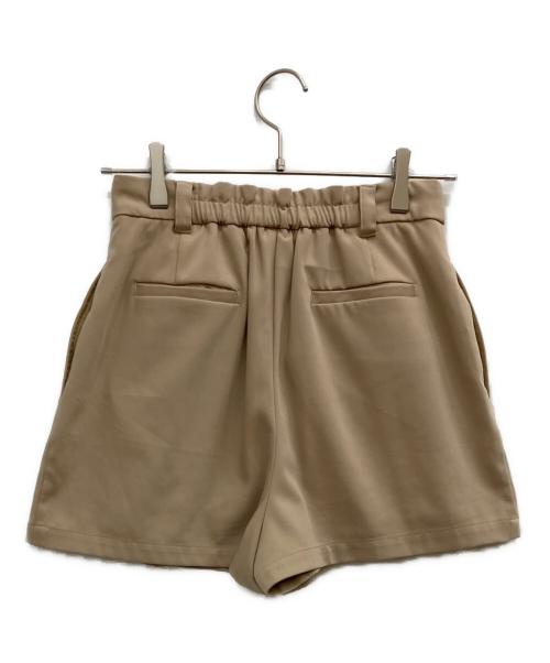 HER LIP TO（ハーリップトゥ）HER LIP TO (ハーリップトゥ) Front Tuck Twill Shorts ベージュ サイズ:Mの古着・服飾アイテム