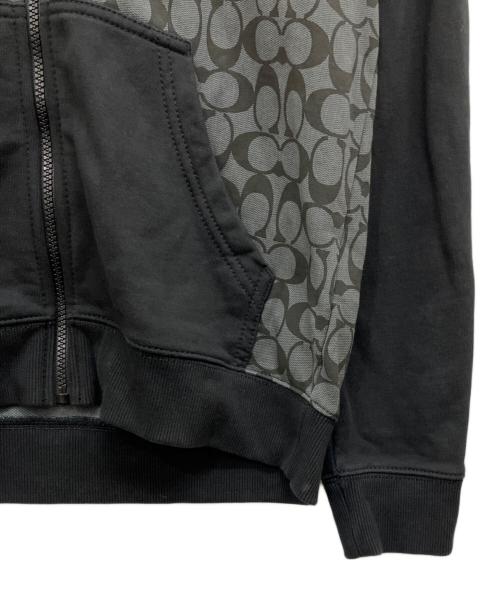COACH（コーチ）COACH (コーチ) シグネチャーフルジップフーディー ブラック サイズ:Mの古着・服飾アイテム