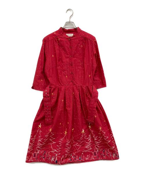 PALAVA（パラバ）PALAVA (パラバ) シャツワンピース レッド サイズ:12の古着・服飾アイテム