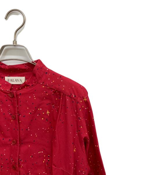 PALAVA（パラバ）PALAVA (パラバ) シャツワンピース レッド サイズ:12の古着・服飾アイテム