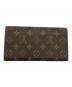 LOUIS VUITTON (ルイ ヴィトン) モノグラム　ポルトフォイユ・サラ ブラウン：8000円