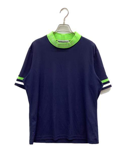 decembermay（ディセンバーメイ）decembermay (ディセンバーメイ) モックネックカットソー ネイビー サイズ:XLの古着・服飾アイテム