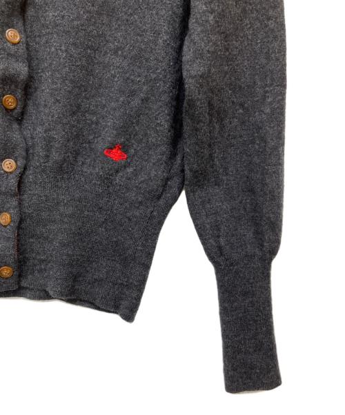 Vivienne Westwood RED LABEL（ヴィヴィアンウエストウッドレッドレーベル）Vivienne Westwood RED LABEL (ヴィヴィアンウエストウッドレッドレーベル) オーブ刺繍カーディガン グレー サイズ:SIZE 2の古着・服飾アイテム