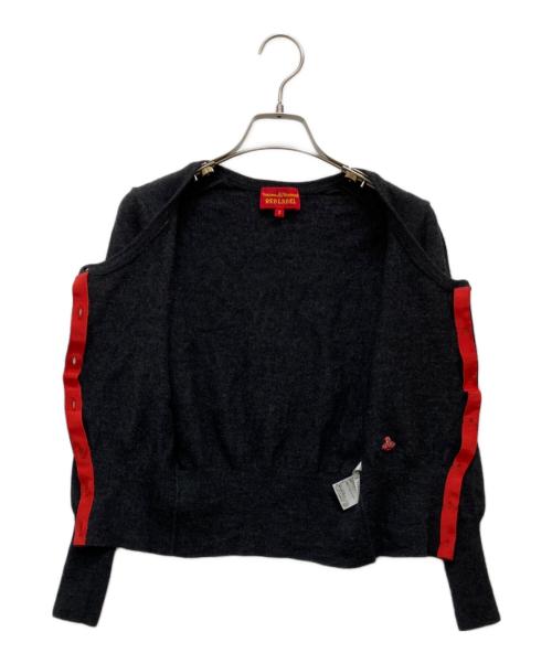 Vivienne Westwood RED LABEL（ヴィヴィアンウエストウッドレッドレーベル）Vivienne Westwood RED LABEL (ヴィヴィアンウエストウッドレッドレーベル) オーブ刺繍カーディガン グレー サイズ:SIZE 2の古着・服飾アイテム