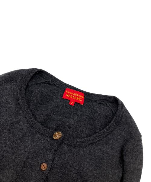 Vivienne Westwood RED LABEL（ヴィヴィアンウエストウッドレッドレーベル）Vivienne Westwood RED LABEL (ヴィヴィアンウエストウッドレッドレーベル) オーブ刺繍カーディガン グレー サイズ:SIZE 2の古着・服飾アイテム