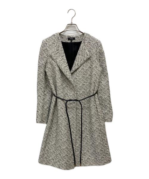 theory（セオリー）theory (セオリー) コート ホワイト×ブラック サイズ:Pの古着・服飾アイテム
