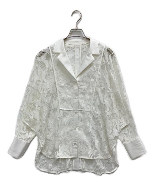 ADORE（アドーア）ADORE (アドーア) ボタニカルレースブラウス ホワイト サイズ:38の古着・服飾アイテム