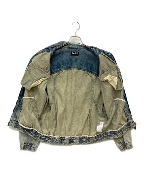 SUPPLIER（サプライヤー）SUPPLIER (サプライヤー) Cross Leather Patch DenimJacket ブルー サイズ:XLの古着・服飾アイテム