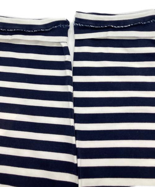 maison kitsune（メゾンキツネ）maison kitsune (メゾンキツネ) ボーダーカットソー ネイビー×ホワイト サイズ:Lの古着・服飾アイテム