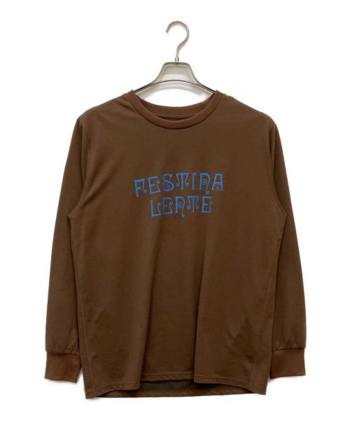 South2 West8（サウスツー ウエストエイト）south2 west8 (サウスツー ウエストエイト) L/S Crew Neck Tee ブラウン サイズ:Sの古着・服飾アイテム