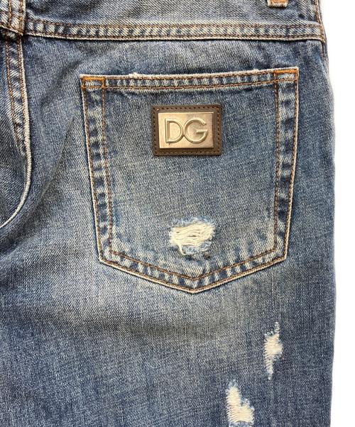 DOLCE & GABBANA（ドルチェ＆ガッバーナ）DOLCE & GABBANA (ドルチェ＆ガッバーナ) ダメージ加工デニムパンツ インディゴ サイズ:44の古着・服飾アイテム