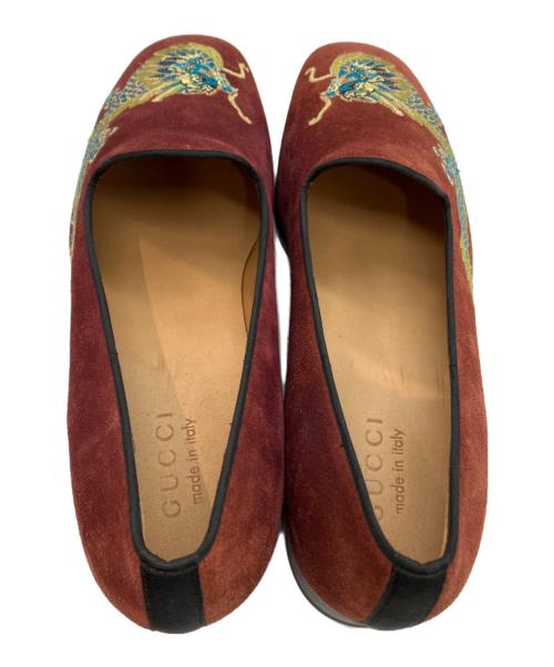 GUCCI（グッチ）GUCCI (グッチ) スリッポン レッド サイズ:SIZE71/2の古着・服飾アイテム