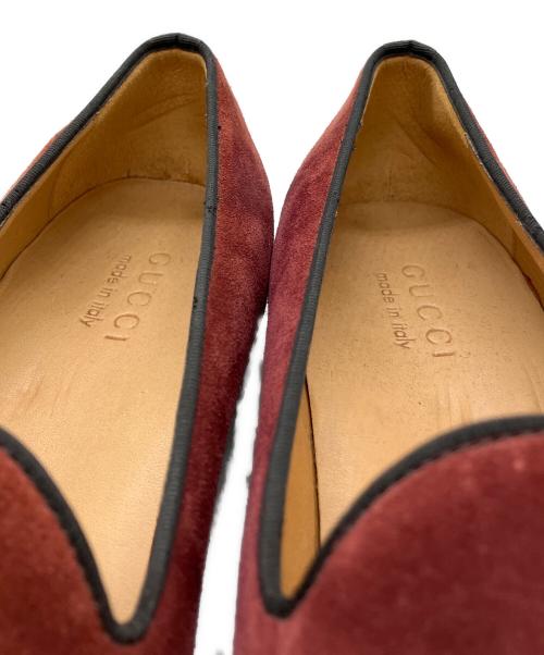 GUCCI（グッチ）GUCCI (グッチ) スリッポン レッド サイズ:SIZE71/2の古着・服飾アイテム