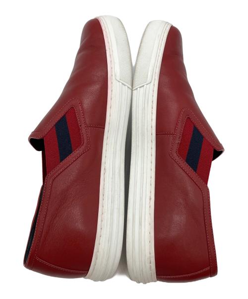 GUCCI（グッチ）GUCCI (グッチ) スリッポン レッド サイズ:8 1/2の古着・服飾アイテム
