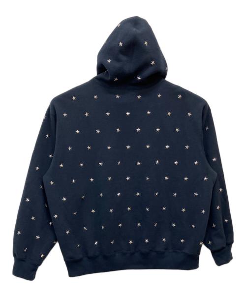 SUPREME（シュプリーム）Supreme (シュプリーム) Stars Studded Hooded Sweatshirt ネイビー サイズ:Lの古着・服飾アイテム