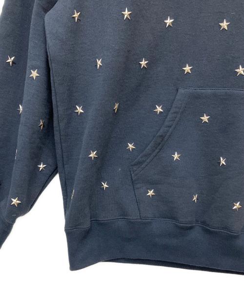 SUPREME（シュプリーム）Supreme (シュプリーム) Stars Studded Hooded Sweatshirt ネイビー サイズ:Lの古着・服飾アイテム