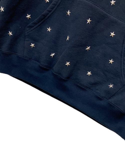 SUPREME（シュプリーム）Supreme (シュプリーム) Stars Studded Hooded Sweatshirt ネイビー サイズ:Lの古着・服飾アイテム