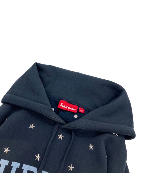 SUPREME（シュプリーム）Supreme (シュプリーム) Stars Studded Hooded Sweatshirt ネイビー サイズ:Lの古着・服飾アイテム