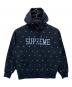 Supreme（シュプリーム）の古着「Stars Studded Hooded Sweatshirt」｜ネイビー