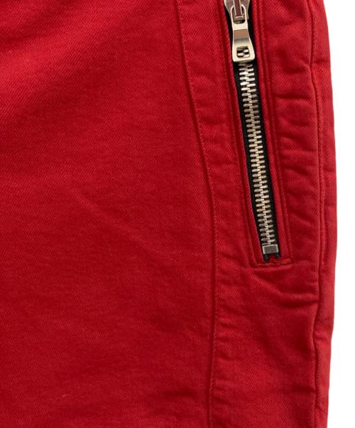 BALMAIN（バルマン）BALMAIN (バルマン) ダメージスリムバイカーパンツ レッド サイズ:30の古着・服飾アイテム