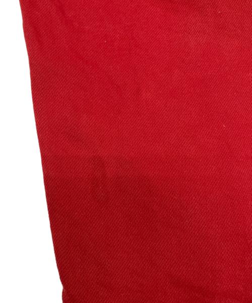 BALMAIN（バルマン）BALMAIN (バルマン) ダメージスリムバイカーパンツ レッド サイズ:30の古着・服飾アイテム