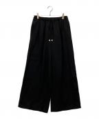 VERMEIL par ienaヴェルメイユ パー イエナ）の古着「26SS《手洗い可》トリアセリネンパンツ」｜ブラック