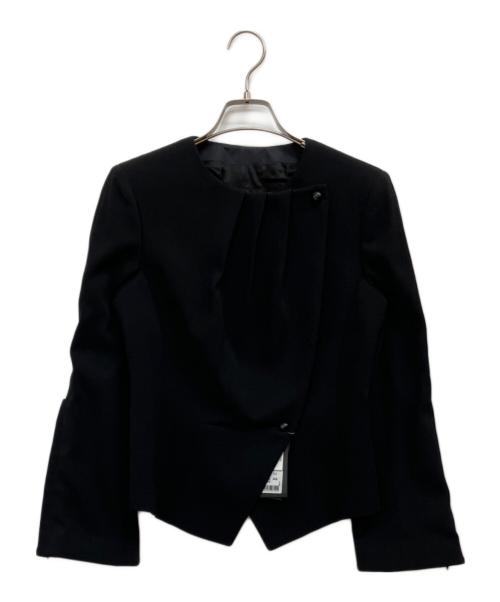 GIORGIO ARMANI（ジョルジオアルマーニ）GIORGIO ARMANI (ジョルジオアルマーニ) ノーカラージャケット ブラック サイズ:38の古着・服飾アイテム