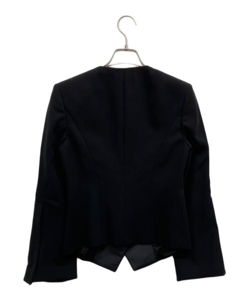 GIORGIO ARMANI（ジョルジオアルマーニ）GIORGIO ARMANI (ジョルジオアルマーニ) ノーカラージャケット ブラック サイズ:38の古着・服飾アイテム