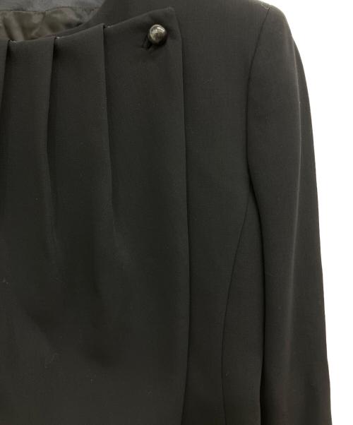 GIORGIO ARMANI（ジョルジオアルマーニ）GIORGIO ARMANI (ジョルジオアルマーニ) ノーカラージャケット ブラック サイズ:38の古着・服飾アイテム
