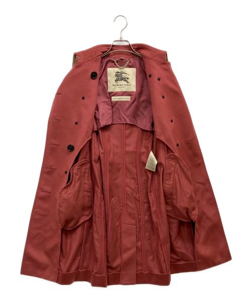 BURBERRY LONDON（バーバリーロンドン）BURBERRY LONDON (バーバリーロンドン) カシミヤトレンチコート レッド サイズ:38の古着・服飾アイテム