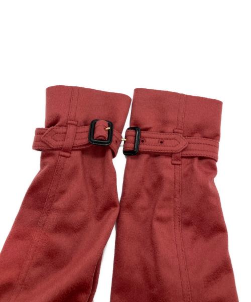 BURBERRY LONDON（バーバリーロンドン）BURBERRY LONDON (バーバリーロンドン) カシミヤトレンチコート レッド サイズ:38の古着・服飾アイテム