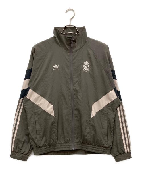 adidas（アディダス）adidas (アディダス) Real Madrid Originals ジャージジャケット グレー サイズ:Lの古着・服飾アイテム