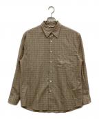 AURALEEオーラリー）の古着「SUPER LIGHT WOOL CHECK SHIRTS」｜ベージュ