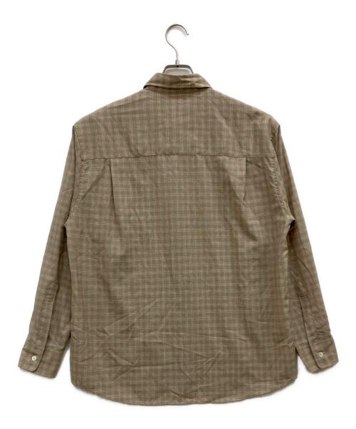 AURALEE（オーラリー）AURALEE (オーラリー) SUPER LIGHT WOOL CHECK SHIRTS ベージュ サイズ:3の古着・服飾アイテム