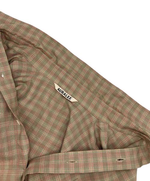 AURALEE（オーラリー）AURALEE (オーラリー) SUPER LIGHT WOOL CHECK SHIRTS ベージュ サイズ:3の古着・服飾アイテム