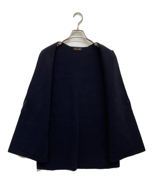 DRAWER（ドゥロワー）Drawer (ドゥロワー) 12Gミラノ編み コットン ニット ベスト ネイビー サイズ:Fの古着・服飾アイテム