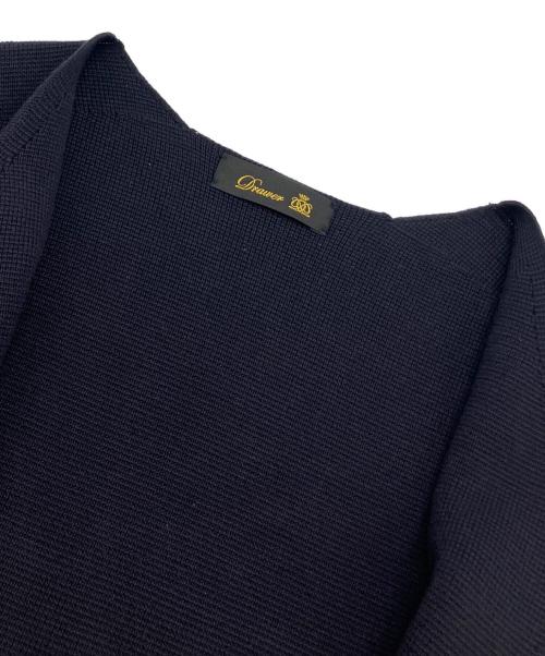 DRAWER（ドゥロワー）Drawer (ドゥロワー) 12Gミラノ編み コットン ニット ベスト ネイビー サイズ:Fの古着・服飾アイテム