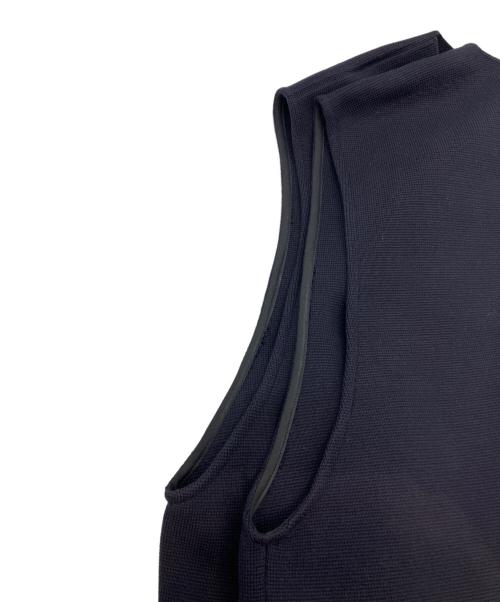 DRAWER（ドゥロワー）Drawer (ドゥロワー) 12Gミラノ編み コットン ニット ベスト ネイビー サイズ:Fの古着・服飾アイテム