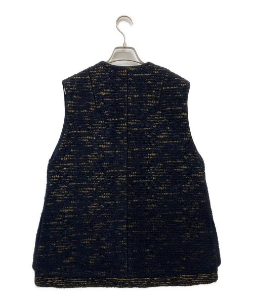 DRAWER（ドゥロワー）Drawer (ドゥロワー) 異素材ベスト ネイビー サイズ:SIZE36の古着・服飾アイテム