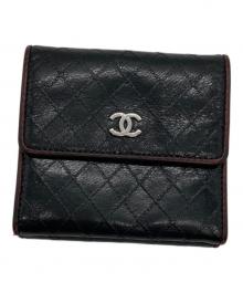CHANEL（シャネル）の古着「ビコローレ/2つ折り財布」｜ブラック