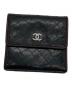 CHANEL（シャネル）の古着「ビコローレ/2つ折り財布」｜ブラック