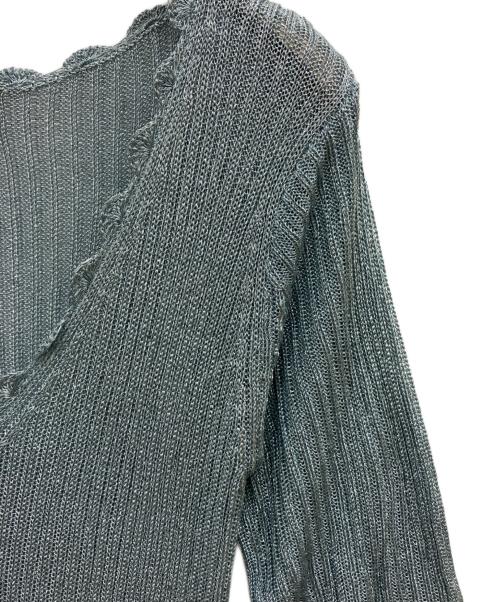 GANNI（ガニー）GANNI (ガニー) ラメニットワンピース ブルー サイズ:Mの古着・服飾アイテム