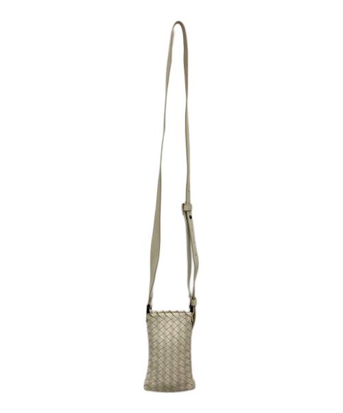 BOTTEGA VENETA（ボッテガベネタ）BOTTEGA VENETA (ボッテガベネタ) ショルダーフォンポーチ ホワイトの古着・服飾アイテム