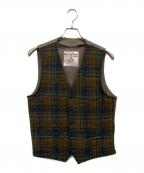 Harris Tweedハリスツイード）の古着「チェックベスト」｜ベージュ