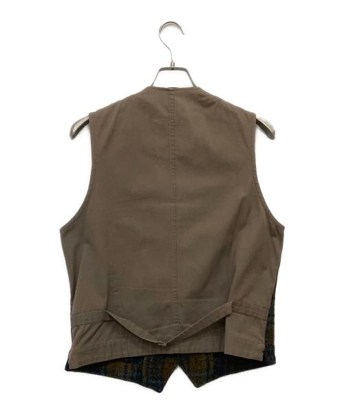Harris Tweed（ハリスツイード）Harris Tweed (ハリスツイード) チェックベスト ベージュ サイズ:Lの古着・服飾アイテム