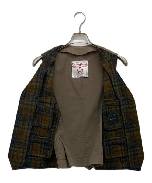 Harris Tweed（ハリスツイード）Harris Tweed (ハリスツイード) チェックベスト ベージュ サイズ:Lの古着・服飾アイテム