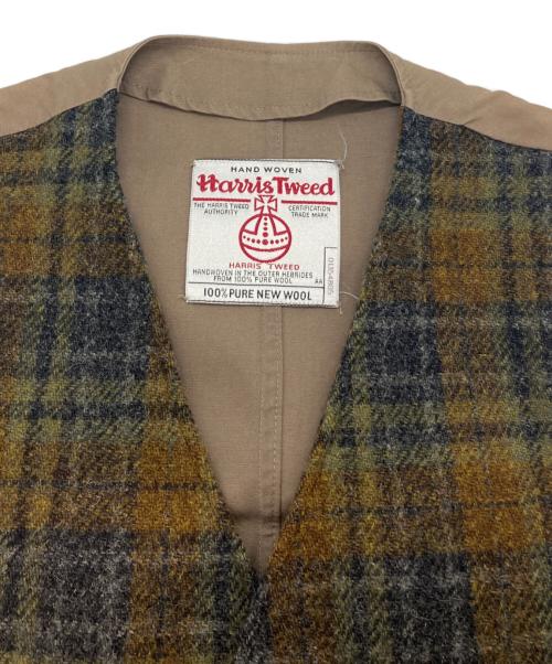 Harris Tweed（ハリスツイード）Harris Tweed (ハリスツイード) チェックベスト ベージュ サイズ:Lの古着・服飾アイテム
