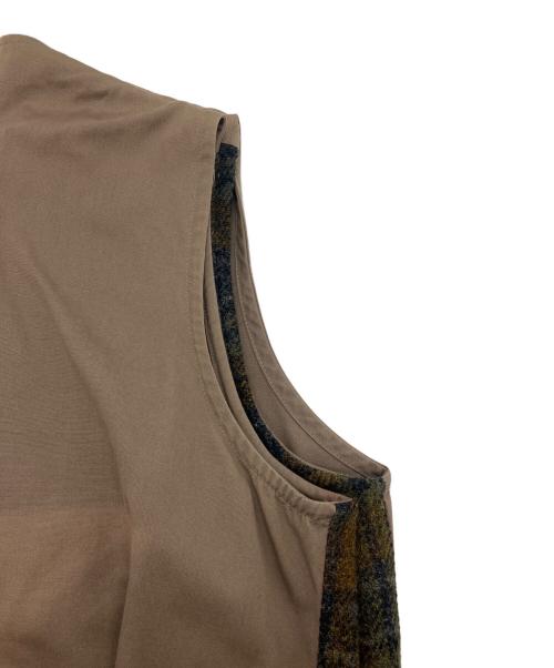 Harris Tweed（ハリスツイード）Harris Tweed (ハリスツイード) チェックベスト ベージュ サイズ:Lの古着・服飾アイテム