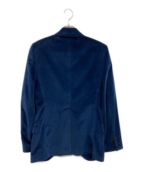 DOLCE & GABBANA（ドルチェ＆ガッバーナ）DOLCE & GABBANA (ドルチェ＆ガッバーナ) ベロアテーラードジャケット ブルー サイズ:44の古着・服飾アイテム